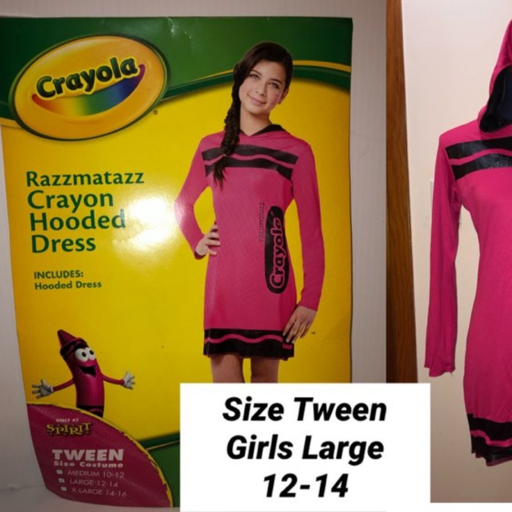 NEW Girls Razzmataz (PINK)  Crayola Hooded Dress